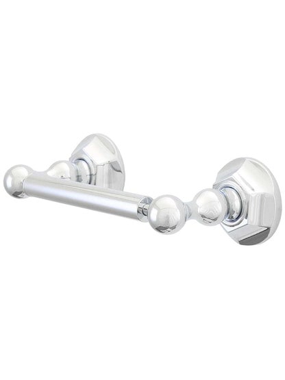 Edwardian Toilet Paper Holder in Polished Chrome.